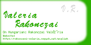 valeria rakonczai business card